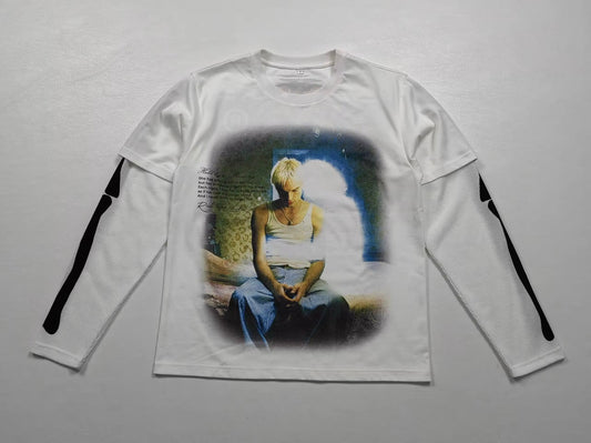 THE GOOD DIE YOUNG ANGELIC FRIEND WHITE LONG-SLEEVE