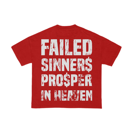 RUBY RED FAILED SINNER$ PROSPER IN HEAVEN LONG-SLEEVE