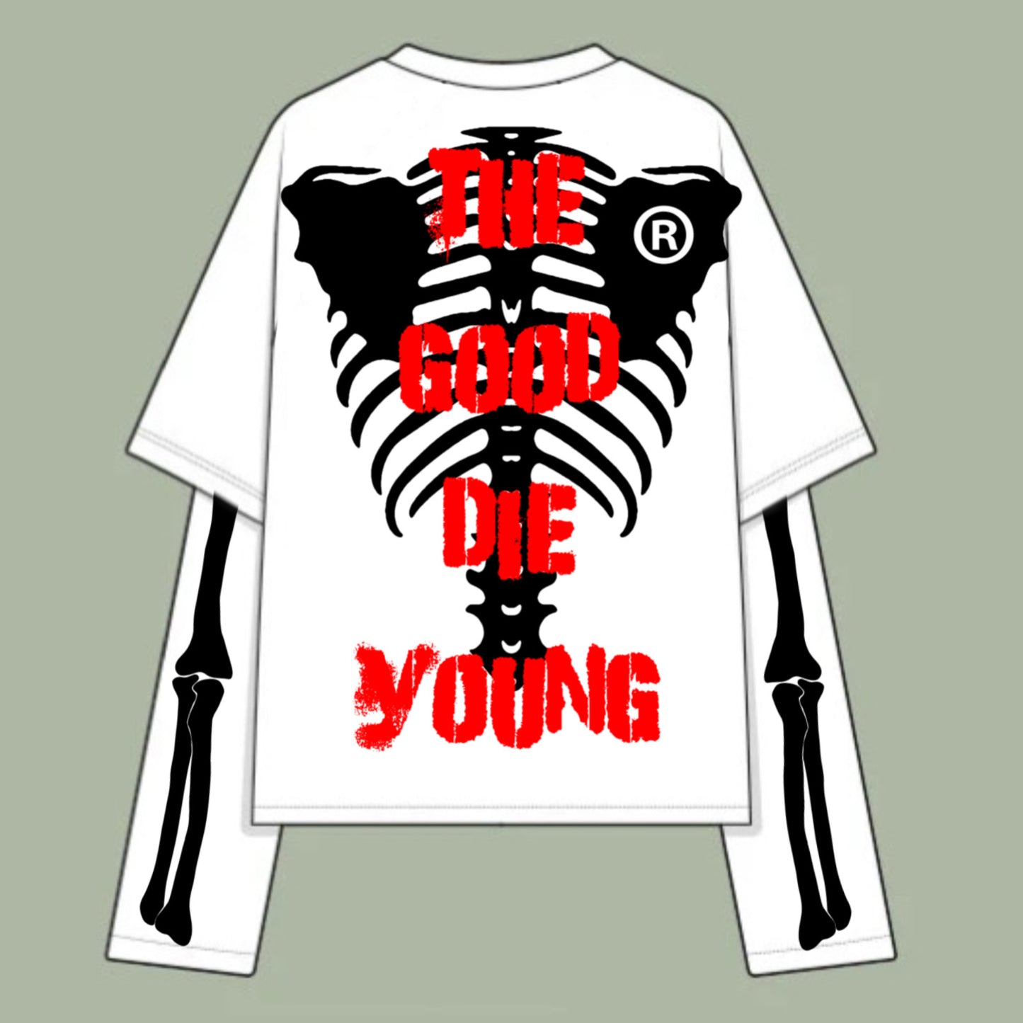 THE GOOD DIE YOUNG ANGELIC FRIEND WHITE LONG-SLEEVE